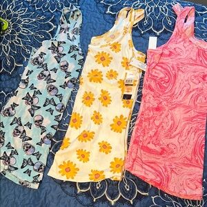 Set of Three Colorful Tank Dresses